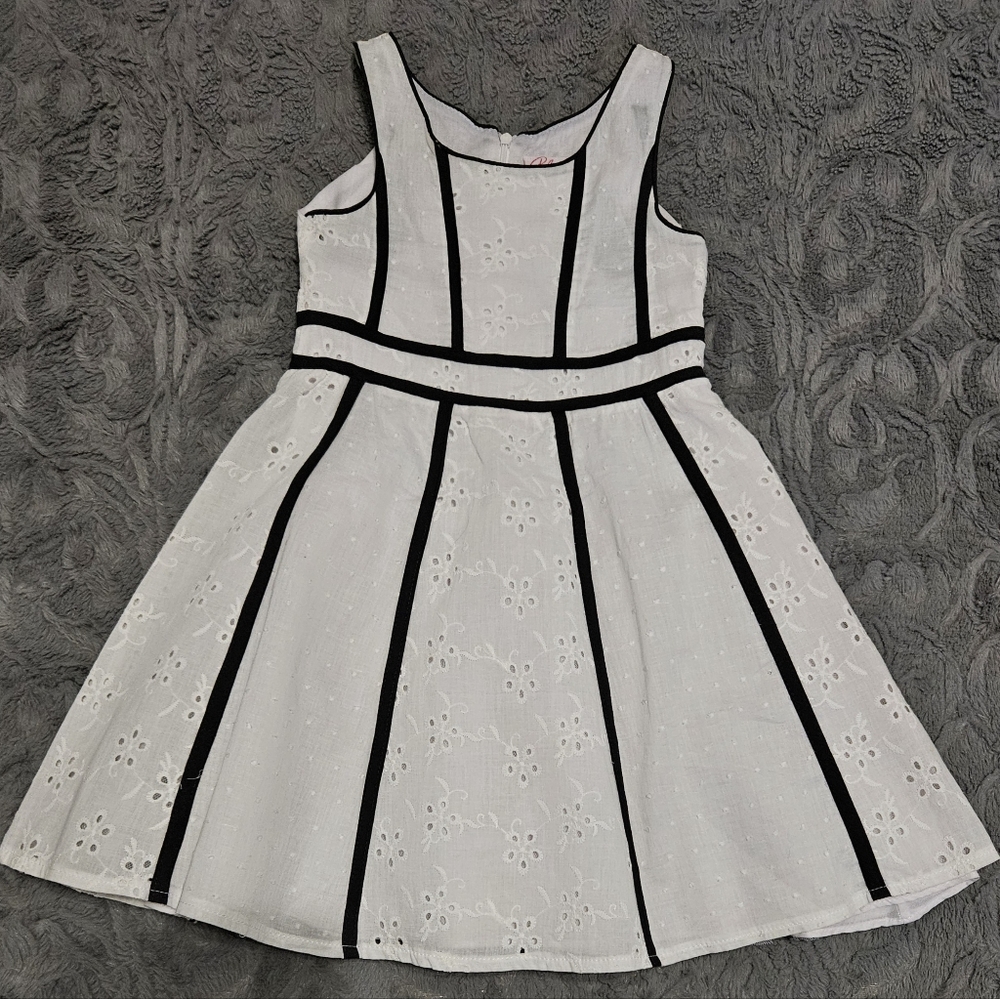 Bloome de jeune fille girls black and white dress Size 7